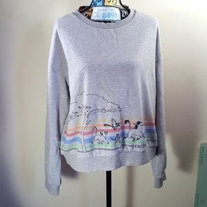 NWT grey Lion King Disney Sweater XXL